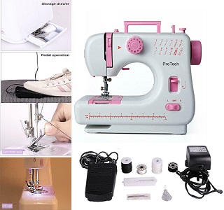 Portable Electric Multi-function Domestic Sewing Machine  LED 12 Stitches UK